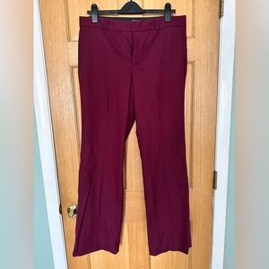 Banana Republic Logan straight leg dress pant plum color size 12